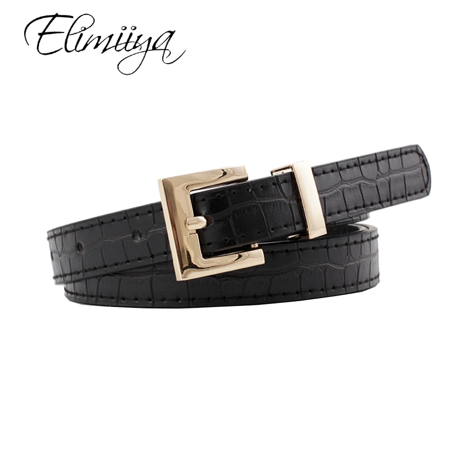 Женский ремень с квадратной пряжкой elimiiiya золотистые ремни каменным узором и в