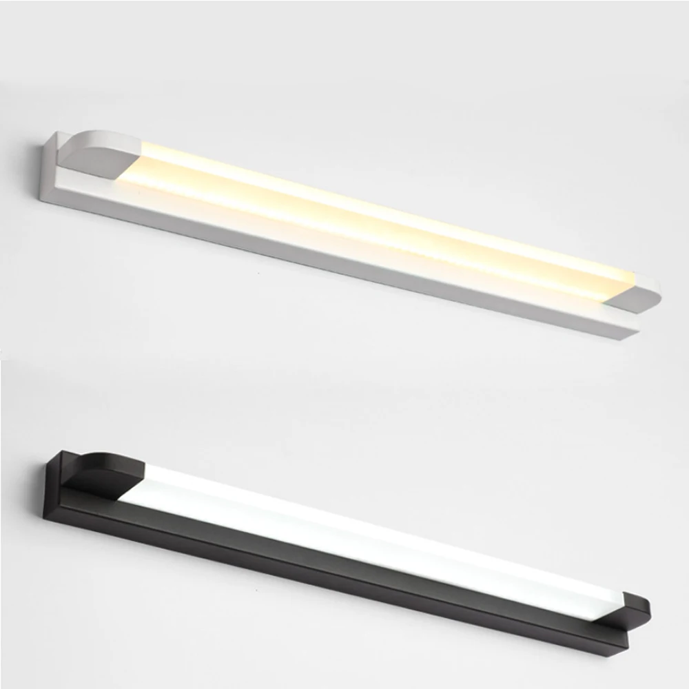 Espelho de Luz Moderno Longo Banheiro Vaidade Arandela Luminárias Interior Acrílico Banho Maquiagem Iluminação Led