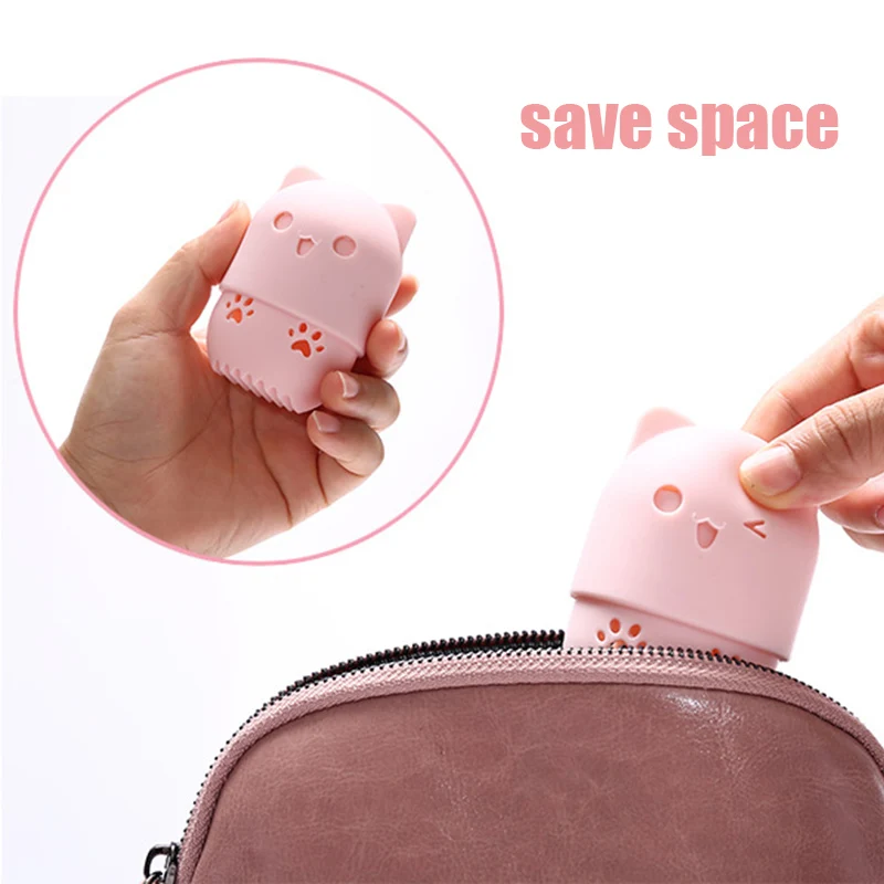 Спонж для макияжа косметическая пуховка чехол хранения мягкий силиконовый