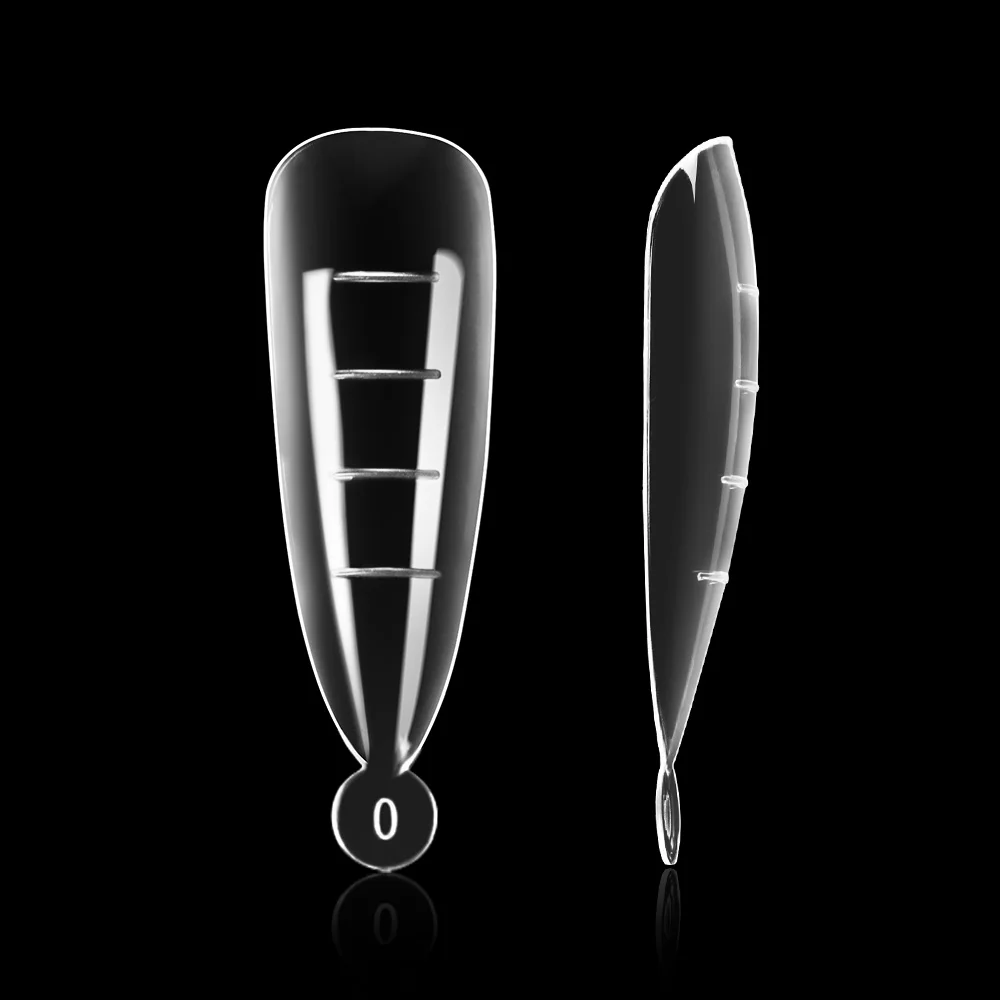 120pcs Almond Nail Dual Form False Tips Easy Extension Poly Gel System UV Acrylic DIY Decoration Manicure Mold Set - купить по