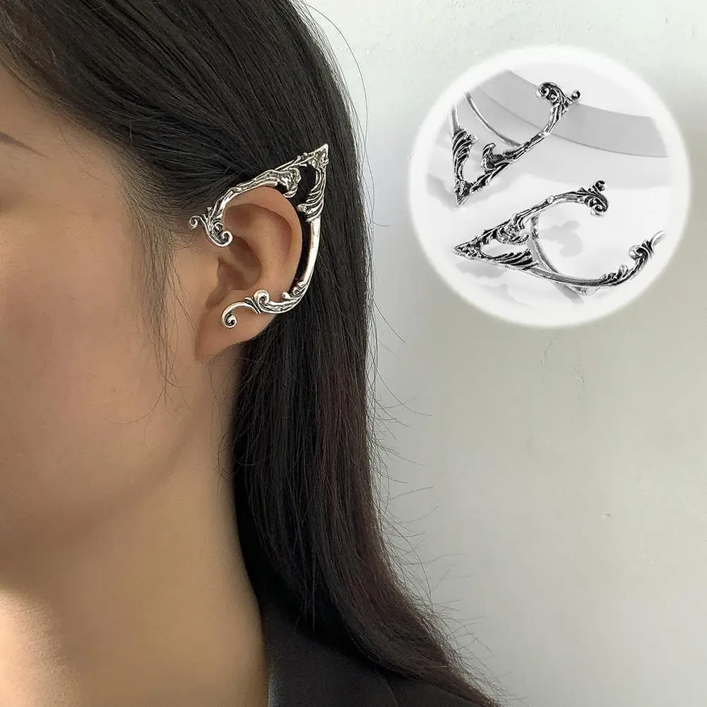 

Punk Elf Ear Hook Earrings Piercing Ear Hook Ear Cuff Wrap Stud Clip Earrings for Women Girl Fairy Elven Cosplay Costume Jewelry