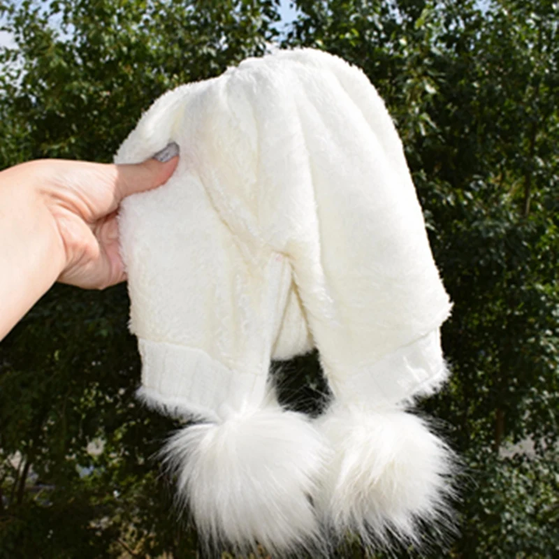 Горячая шапка женская зимняя вязаная Мех кролика зимние шапки с меховой