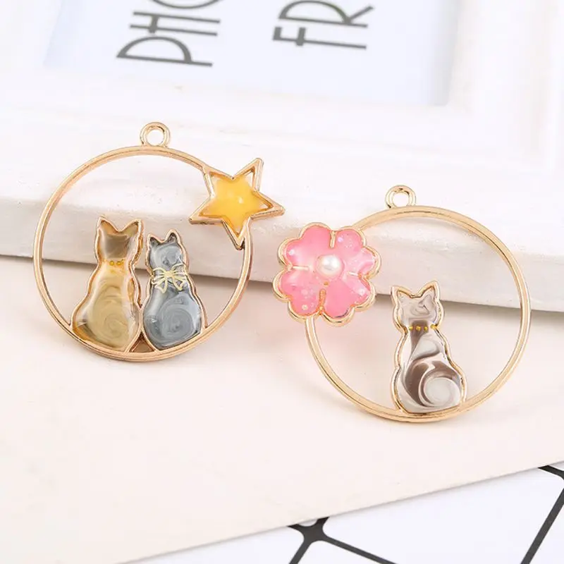 

5Pcs Cute Moon Blank Resin Frame Pendant Open Bezel Setting Jewelry Making MXME