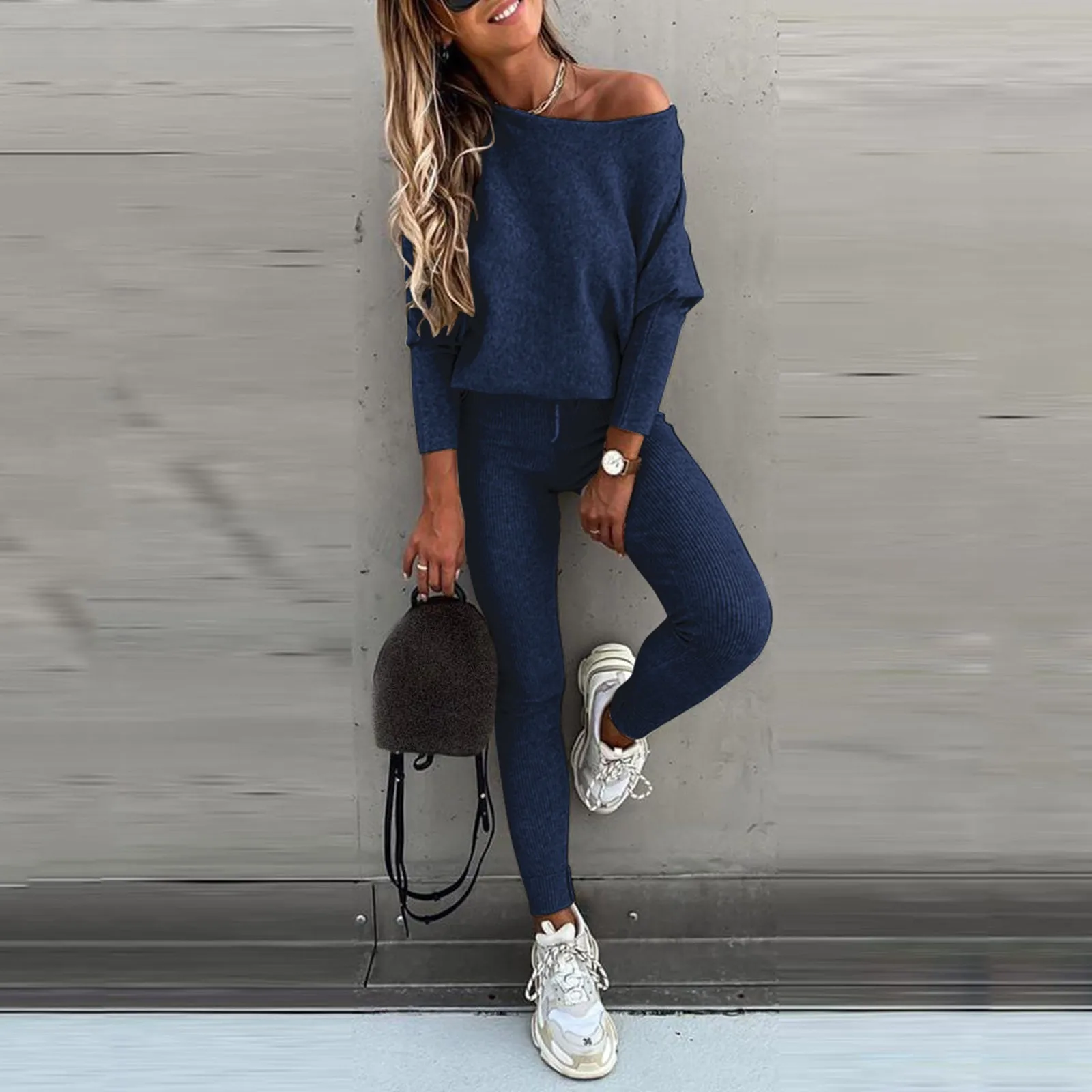 

Women's Hooded Sweatshirt Solid Casual Sport Trouser Suit 2021 Autumn Winter New Fashion Long Sleeve Sports Suit Ladies Clothes