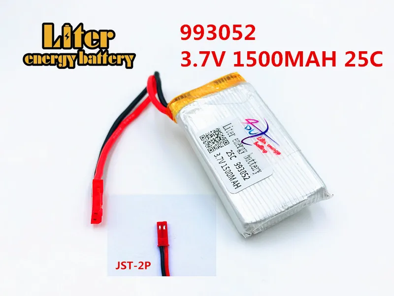 Литий-полимерный аккумулятор JST 993052 3 7 в 1500 мАч для MJXRC T64 T04 T05 F28 F29 T56 T57 Huanqi 887