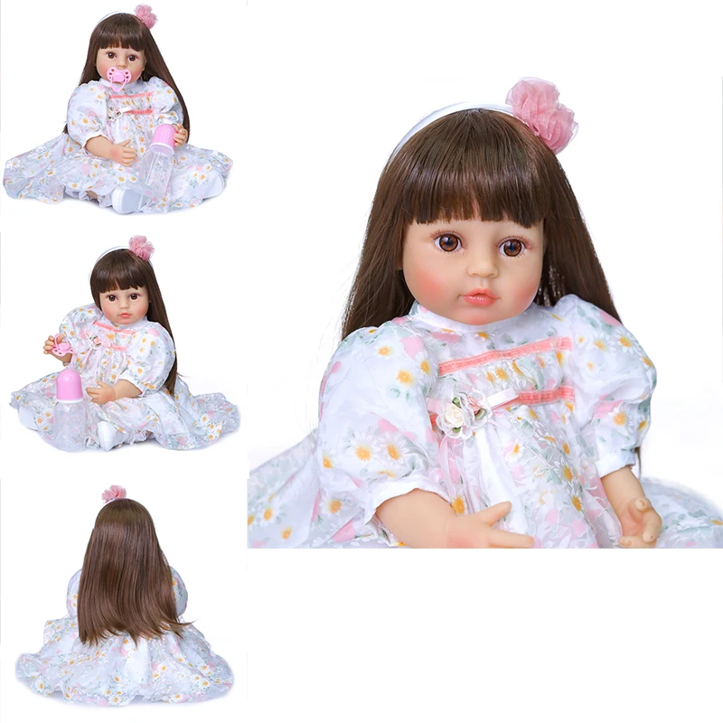 

NPK Original Doll 55cm Baby Toddler Babe Reborn Doll Full Body Soft Silicone Dolls Children Lifelike Dolls Real Size Girl Toy