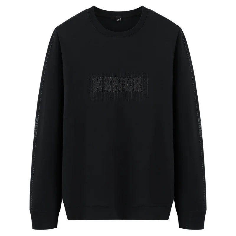 

Spring 2021 new men's Plus Size Round Neck Long Sleeve T-Shirt