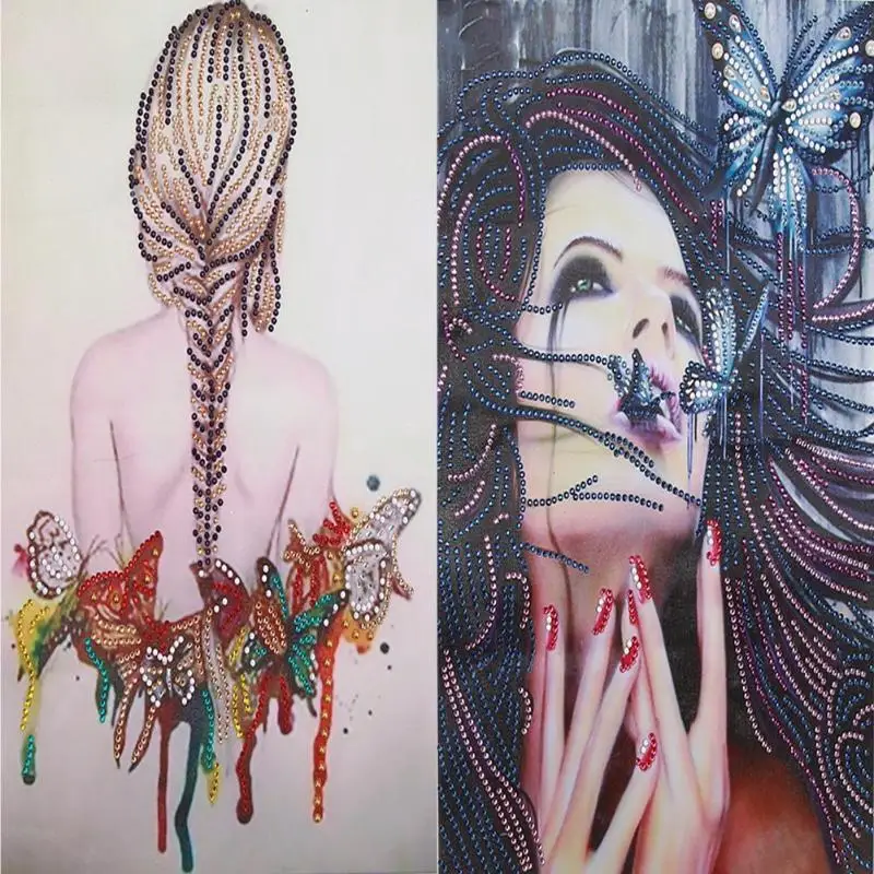 5D DIY Алмаз особенной формы живопись Красота цветок вышивка крестиком Мозаика