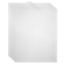 20Pcs Plastic Mesh Canvas Sheets For Embroidery, Acrylic Yarn Crafting, Knit And Crochet Projects (10.2 X 13.2 Inch)