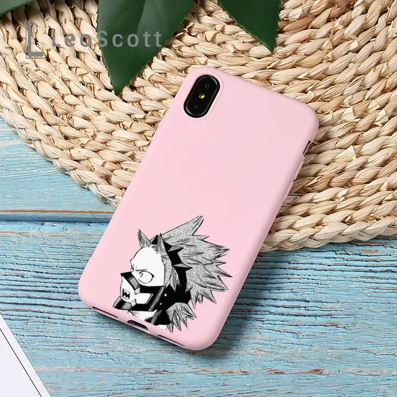 

Anime My Hero Academia deku bakugou Boku Phone Case Candy Color for iPhone 11 12 mini pro XS MAX 8 7 6 6S Plus X 5S SE 2020 XR