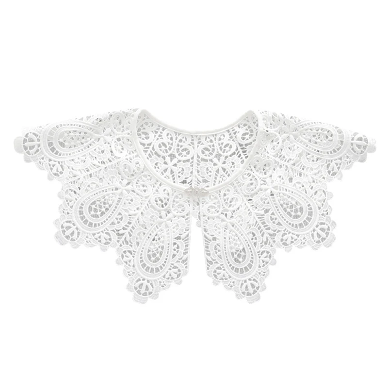 

Hollow Out Lace Lolita Fake Collar Shawl Lace-Up Necklace Choker Short Poncho X5XA