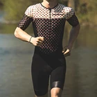 Костюм для велоспорта с коротким рукавом мужской, цельный костюм для триатлона, летняя одежда для бега