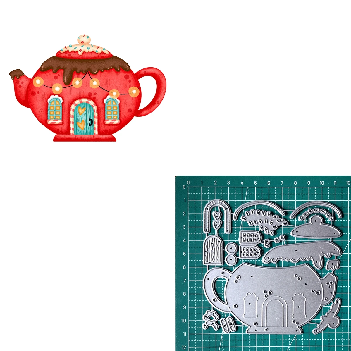 Имбирный домик для торта Рождественская бумажная резка металлические штампы