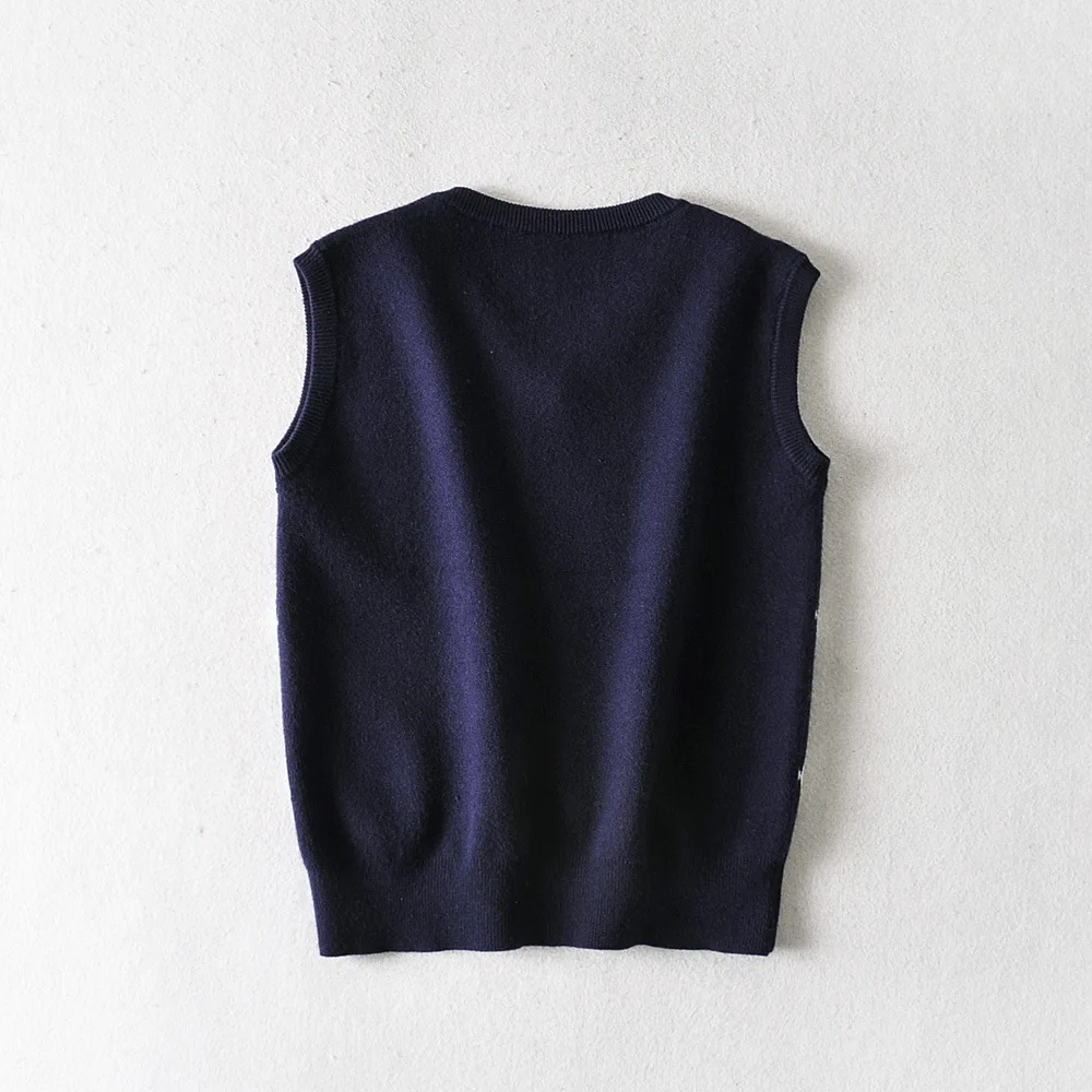 

Knitted Vest Fashion Autumn Winter Fall Cothing Sexy V Neck Plaid Argyle Knitt Pullover Vest Laides Sleeveless Women Winter Vest