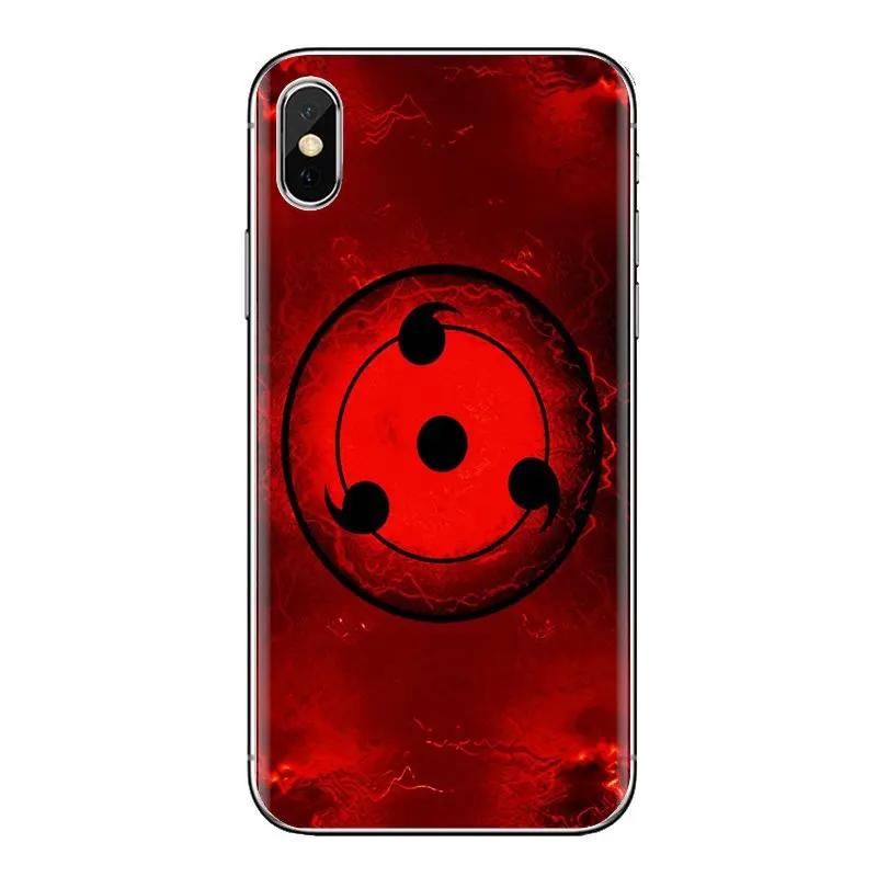 Мягкий чехол из ТПУ с принтом &quotНаруто сасуке Шаринган глаза для iPhone XS Max XR X 4 4S 5 5S