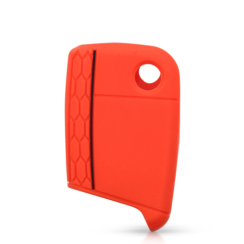 

Dandkey Silicone Car Key Cover Case For VW Volkswagen Golf 7 MK7 Skoda Octavia A7 3 Buttons Auto Accessories Protector Key Bag