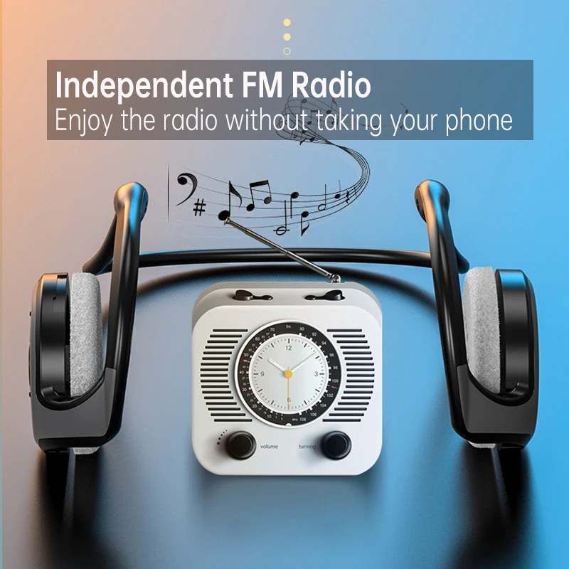 Спортивные Беспроводные наушники RYWER с MP3-плеером FM-радио микрофоном