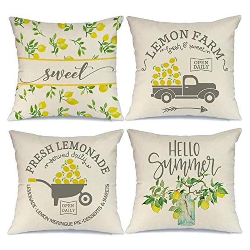 

Summer Decorations Pillow Covers 18X18 Decorative Throw Pillows Summer Farmhouse Decor Pillows Case for Home