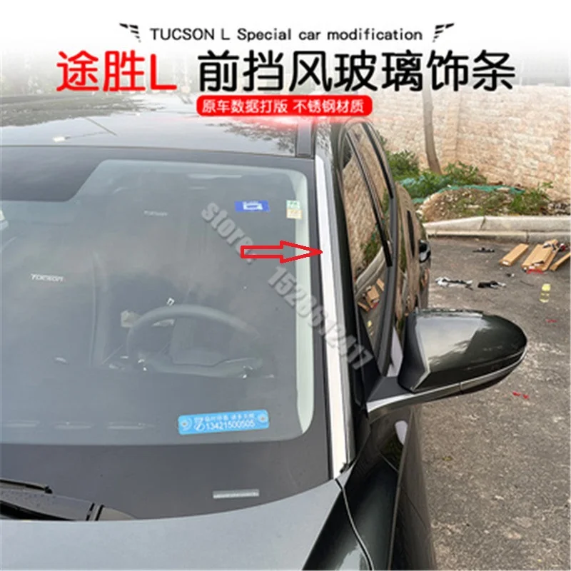 

Car Styling Stainless steel front windshield trim for Hyundai Tucson L 2021