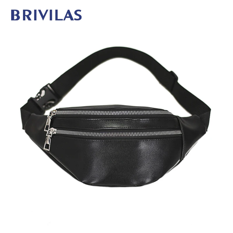 Поясная Сумка Brivilas из искусственной кожи для женщин и мужчин забавные модные