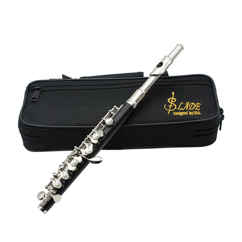 Piccolo Half-size Flute Instrument C Key Tone + Cleaning Cloth + Cleaning Rod + Screwdriver Set + Lubricating Oil + Storage Case enlarge