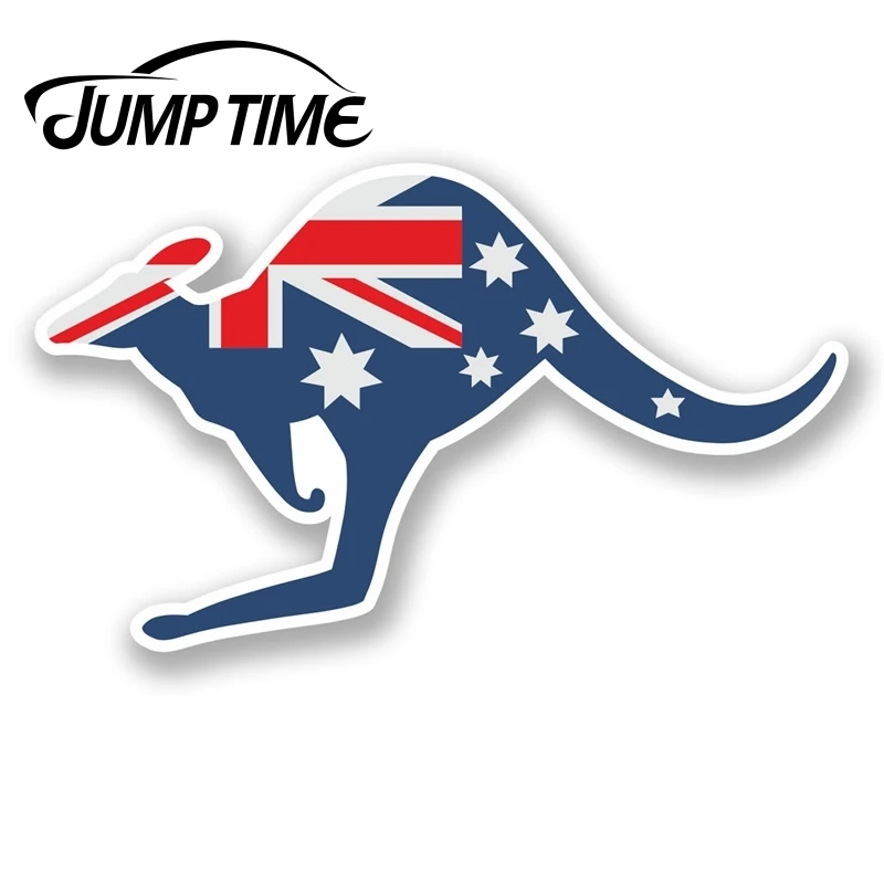 Время прыжка для Австралии Виниловая наклейка кенгуру путешествий багаж флаг