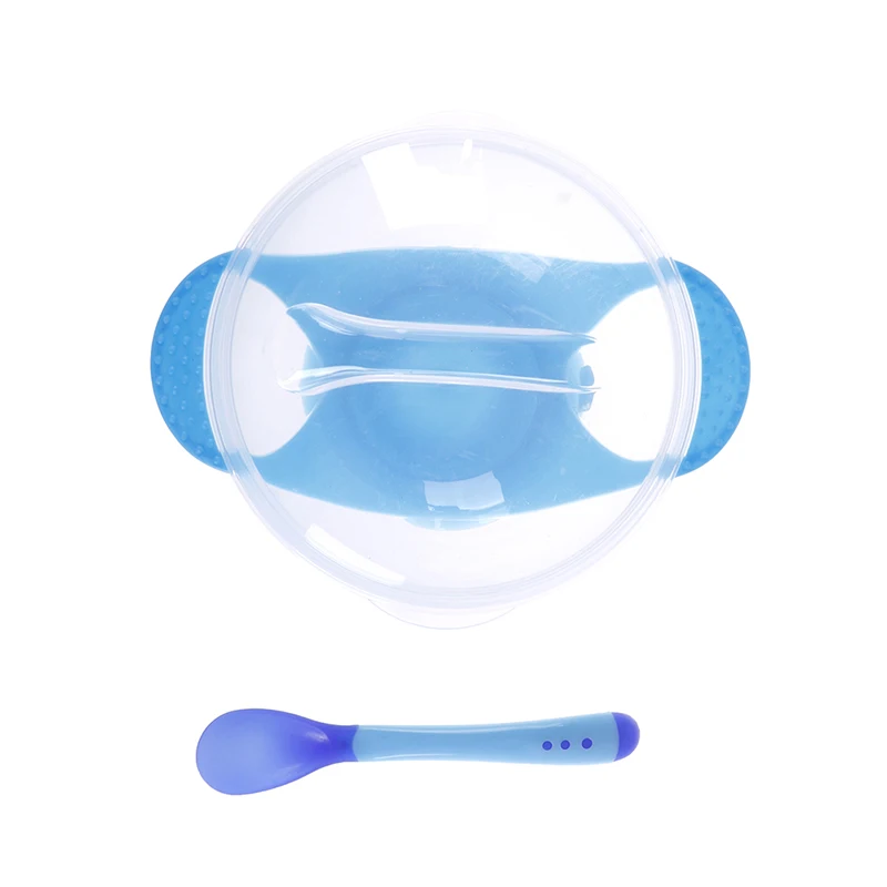 Ложка для кормления с датчиком температуры детская посуда миска еды обучающая