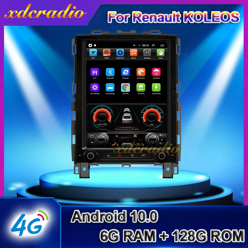 

Автомагнитола xdcrradio, 10,4 дюйма, DVD-плеер с GPS-навигацией, Android 10,0 для Renault Koleos Megane 4, 2016-2018