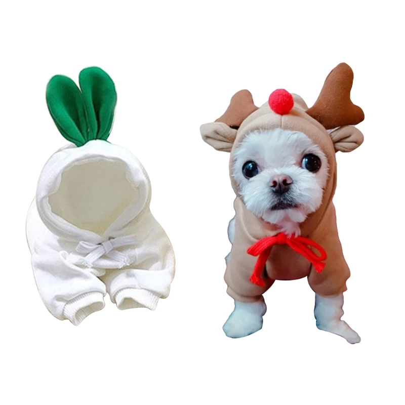 

Теплая зимняя одежда для собак и кошек, милое пальто с фруктами для собак, флисовые толстовки для домашних питомцев, костюм для французского...