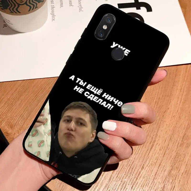 

Russian Quote Slogan design pattern luxury Anti-fall Phone Case shell For Xiaomi Redmi note 7 8 9 t k30 max3 9 s 10 pro lite