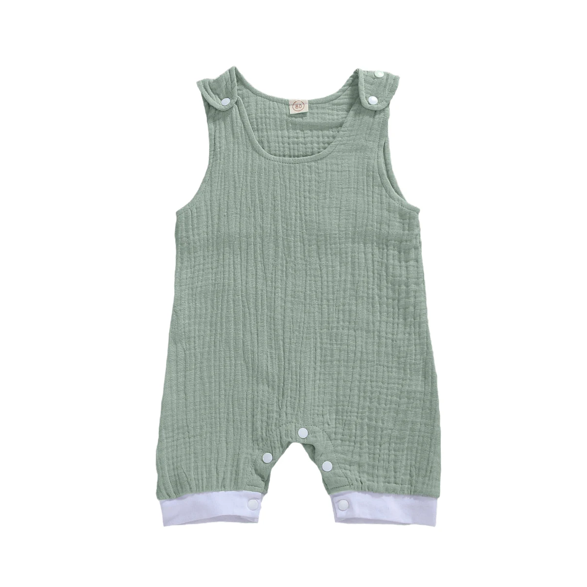 

Комбинезон без рукавов на бретельках с пуговицами для маленьких девочек; Однотонный хлопковый комбинезон