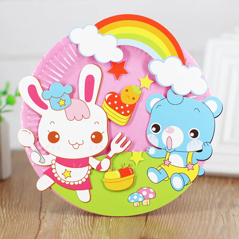 rainbow Детский сад много декоративных поделок diy игрушки головоломка бумажный лоток ремесла детские развивающие игрушки для детей Девочка/Мальчик Рождественский подарок 906 - Цвет: rainbow