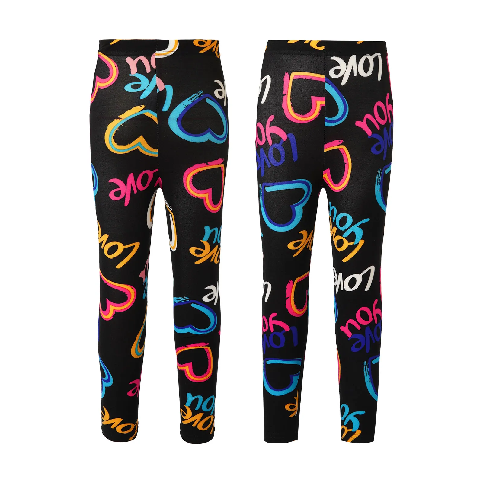 

Kids Girls Legging Spring Summer Colorful Cartoon Print Stretchy Slim Pants Leggings Kids Trousers Gymnastics Yoga Dance Pants