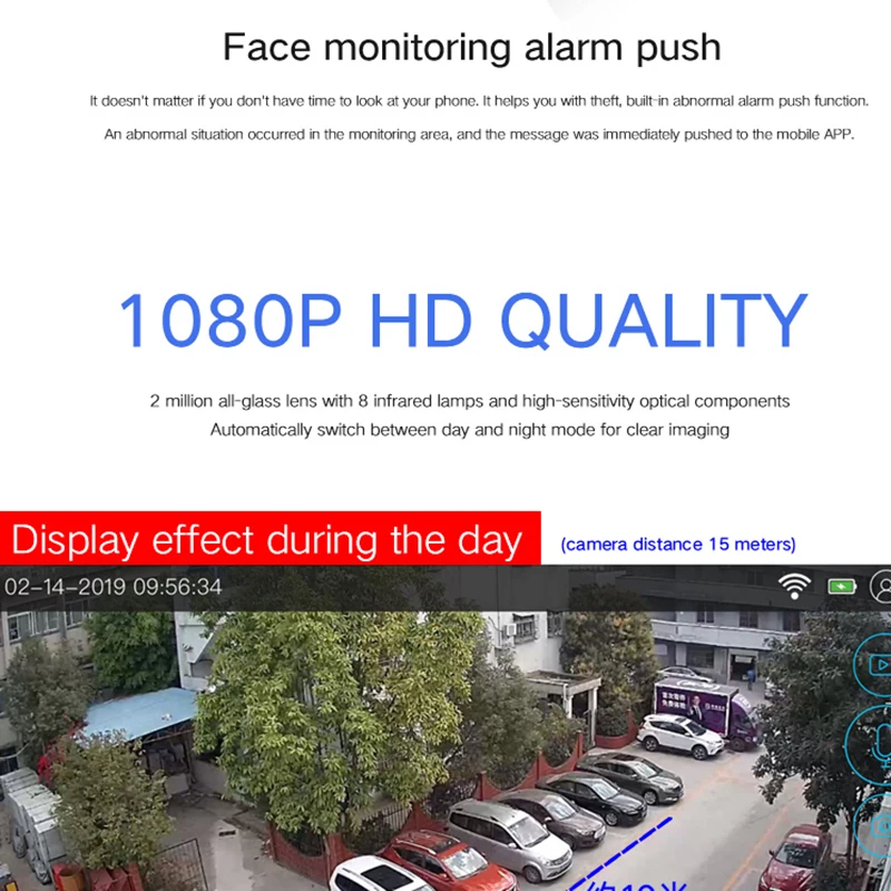 Wifi Солнечная камера 1080P IP 66 Водонепроницаемая беспроводная ip-камера ночного видения с датчиком движения двухсторонняя аудио уличная камера Веб-камера