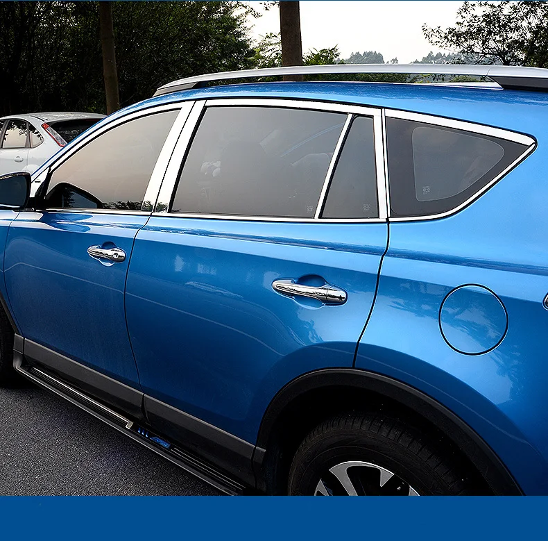 

Нержавеющая сталь окна автомобиля планки для toyota RAV4 2013 2014 2015 2016 2017 2018 xa40