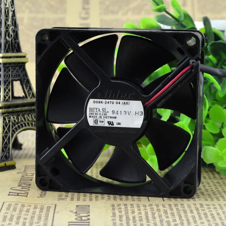 

FOR Nidec D08K-24TU 04 (AX) 24V 0.13A 8025 Inverter Printer Cooling Fan