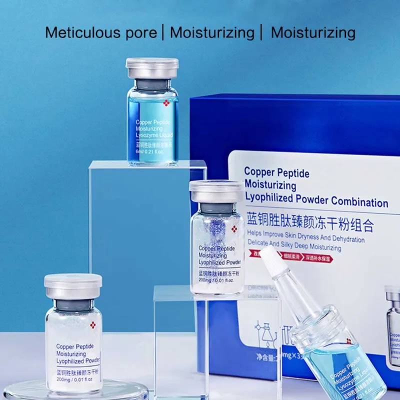 Крем для ухода за кожей лица голубой медный пептид сушеный порошок