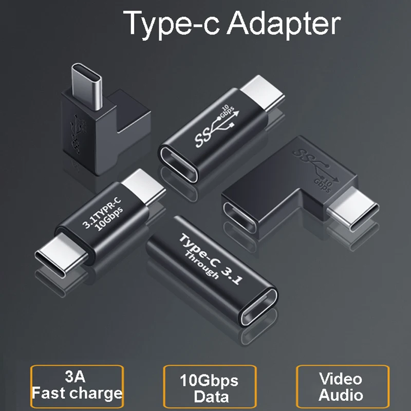 

10pcs/lot USB3.1 Type-c USB C male to USB C female Adapter USB C male to USB C male extension adapter