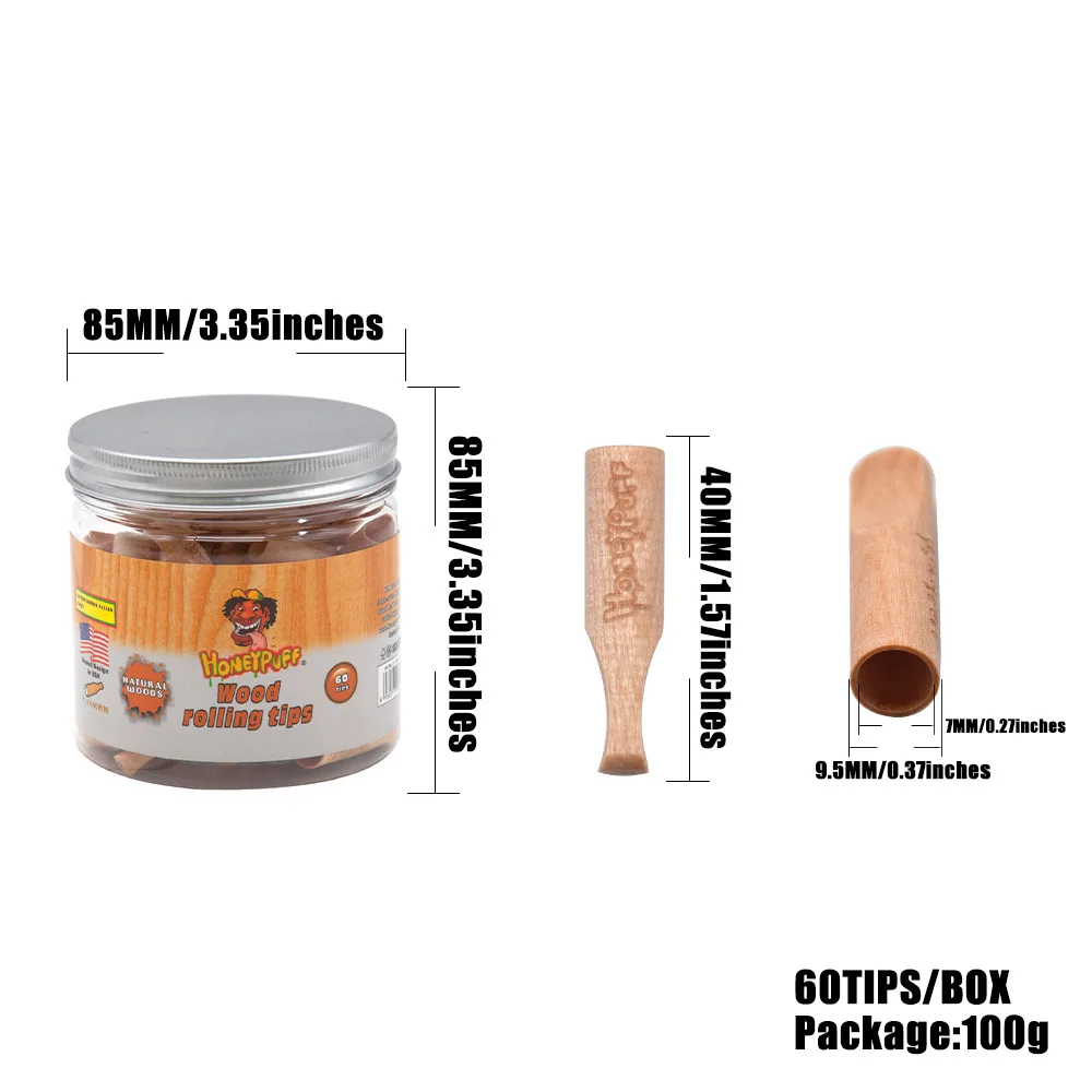 Rolling Wood Filter Tips With Natural Flavor 40MM Smoking Wooden Mouth Tip Tobacco Hand Pipe Accessories | Дом и сад