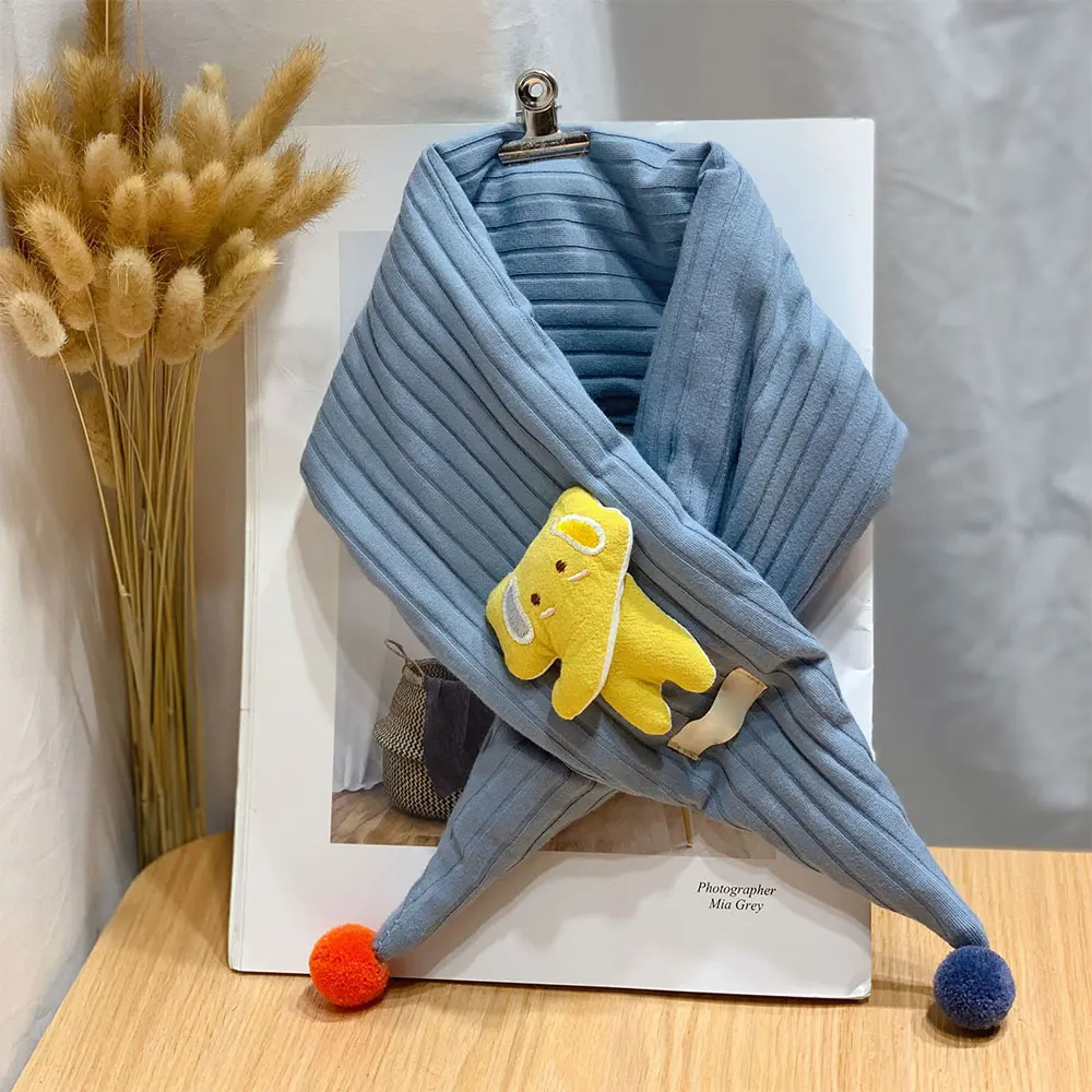 Осень Детские Шарф Зимние Дети Девочки Плюшевые Игрушки Шеи Теплые Шарфы для