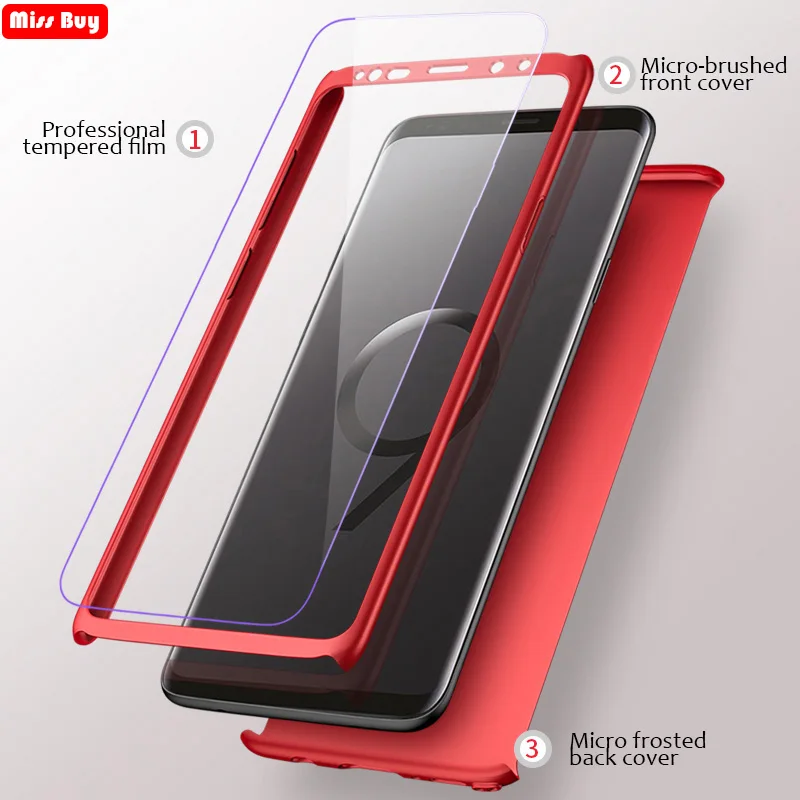 

360 Degree Full Cover Case For Huawei P9 Lite 2017 P9 Lite Mini Y5 Y6 Y7 Pro Y5 2018 Y6 Y7 2019 Case Coque With Tempered Glass