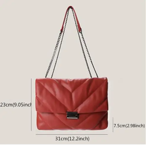 

NEW Solid Color PU Leather Crossbody Bags 2020 Summer Chain Crossbody bag Designer Lady Shoulder Messenger Bag Purse