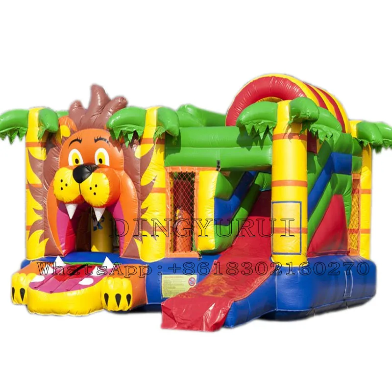 

Indoor Outdoor Inflatable Jungle Bounce Combo Kids Funny Game Jumping Bouncer with Slide and Trampoline