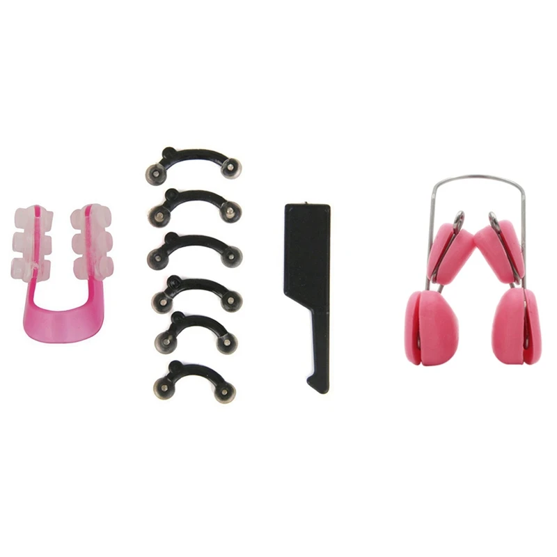 

2 комплекта, силиконовые 3d-корректоры для переносицы, черный и розовый цвет