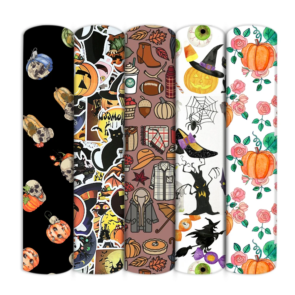 Тканевая шторка c17830 из полиэстера и хлопка с принтом тыквы черепа на Хэллоуин |