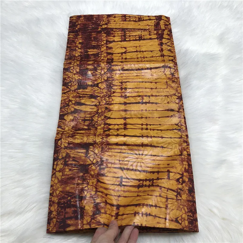 Африканская парчовая ткань золотая 5 ярдов|Ткань| |