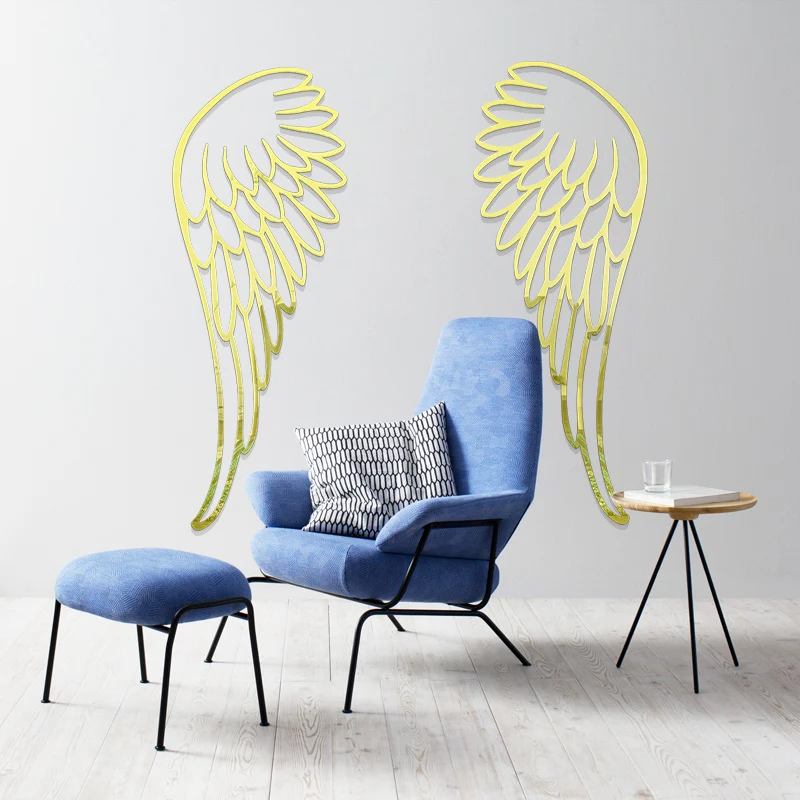 WS91 перьями для девочек 3D акриловые наклейки на стену простой перо забавные | Дом и