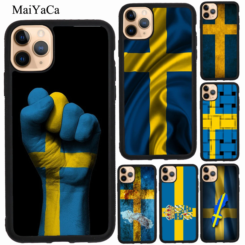 Чехол для телефона с шведским флагом iPhone 11 Pro Max 12 13 mini XS X XR SE 2020 6S 7 8 Plus | Мобильные