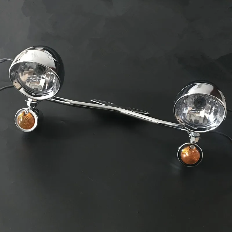 Мотоциклетный хромированный прохождение сигналов поворота для Yamaha Honda Suzuki Kawasaki