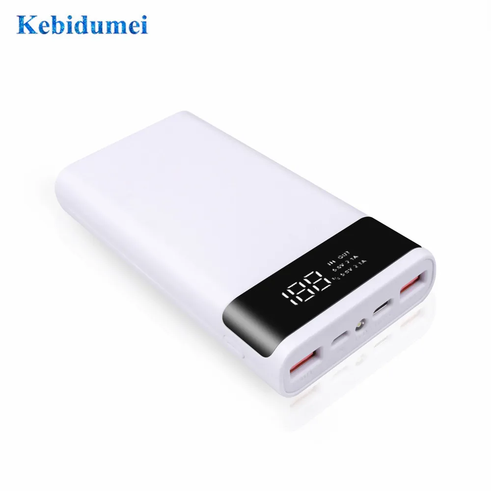 Kebidumei 5V 6x18650 Внешний Аккумулятор Чехол DIY Type-C Micro USB Мобильный телефон зарядное